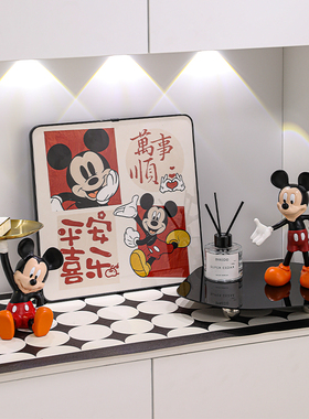 速发轻奢高档摆件玄关入户门口收高纳级感家居厅客时钟装饰品