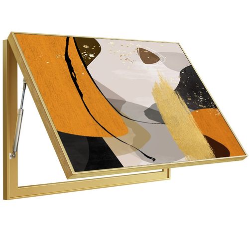 速发电画箱装饰表免打孔简约配电箱轻奢遮画挂挡箱电闸箱客厅墙画