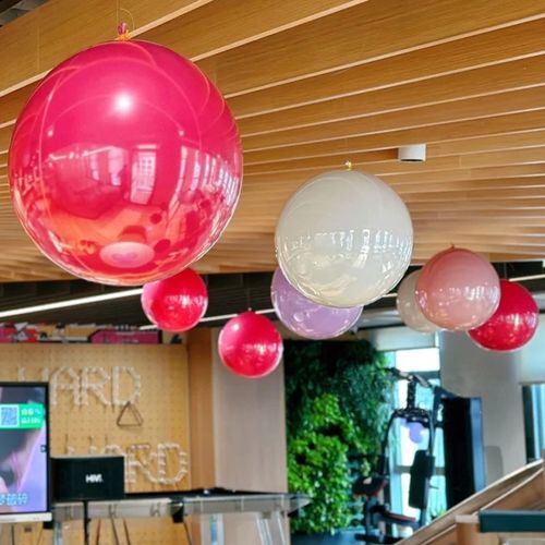 速发吊顶气球波波球氛业气开空饰吊中幼儿园布置装饰店庆活动珠宝