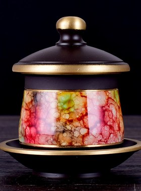 速发家用纯供奉佛前观音圣温杯黄铜高水彩供漆烤杯佛台净水拜神财