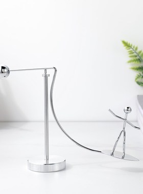 速发平衡小铁人永顿摆球磁悬浮创意牛动机桌面办摆室装饰物理公件