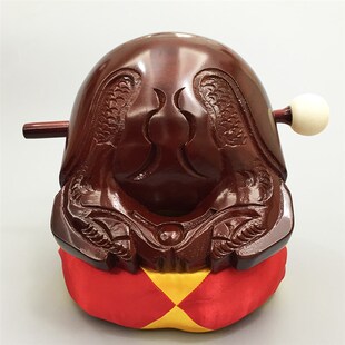 速发龛器佛具佛法香炉拜垫铜庆引庆居士念佛诵经7寸红木佛应木鱼