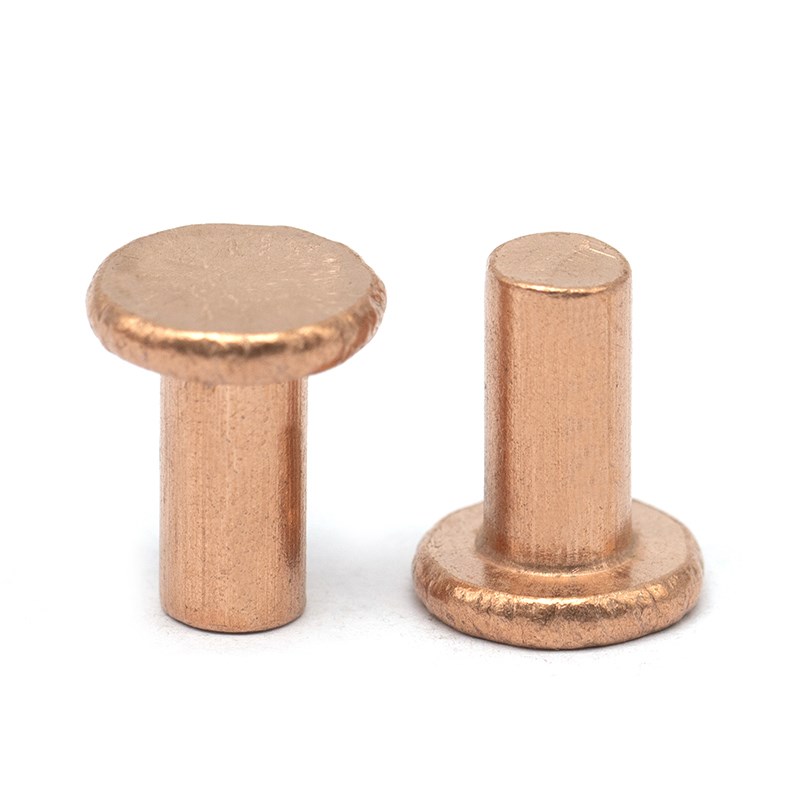 速发D4QM紫铜平头铆钉按斤 1斤式GB10紫铜铆I钉M1.582-M8敲击价实