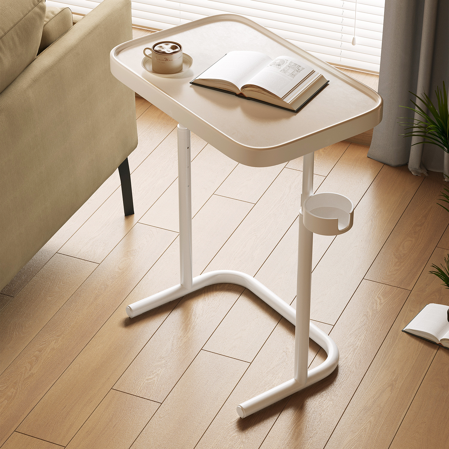 速发床边桌可移动桌上电脑床可升降桌室书桌小卧子客厅沙发边几折
