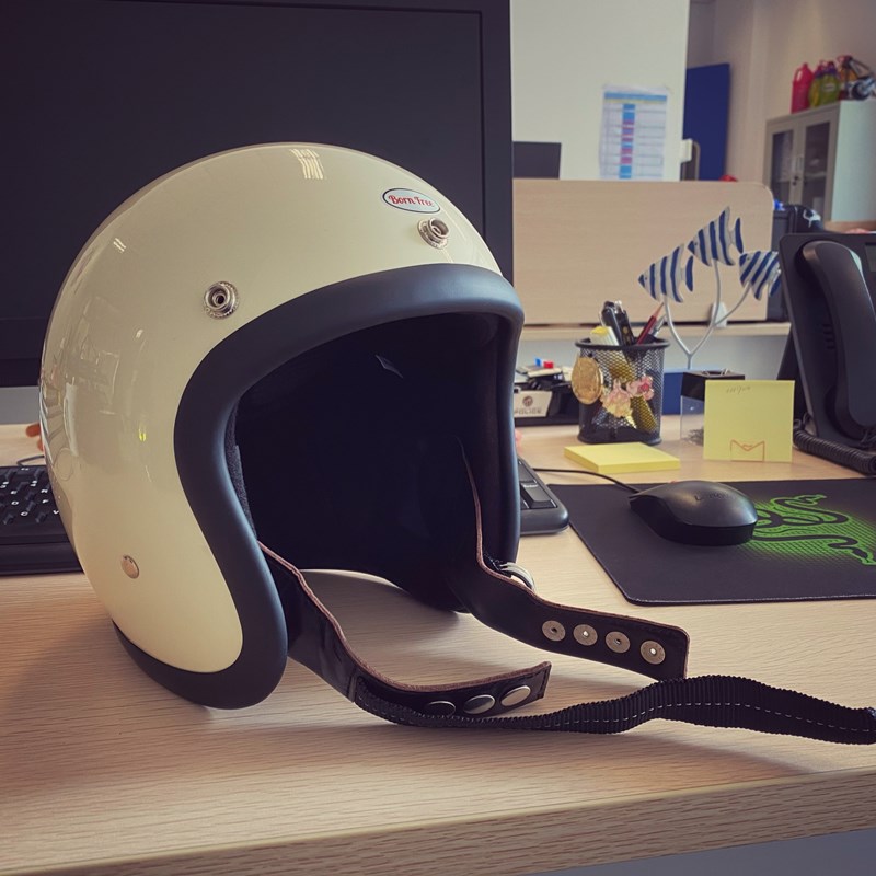 速发BorFree小盔体复哈机车头盔古式巡航车半盔四三盔日雷幼兽姜