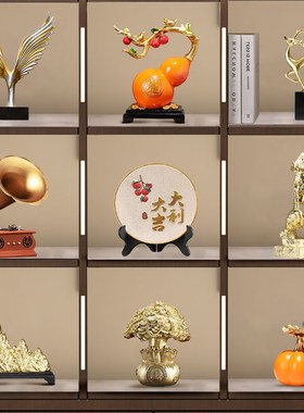 速发酒厅装饰品摆件客柜电视柜轻高奢档高端大气上档次套装工艺品