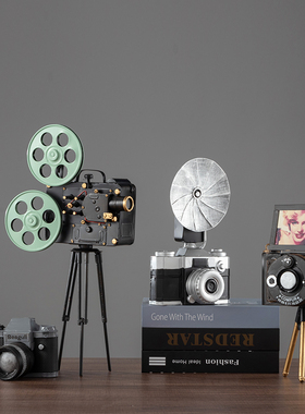 速发复式怀旧客相机模型摆件办公室照厅酒吧橱窗陈列美古装饰拍摄