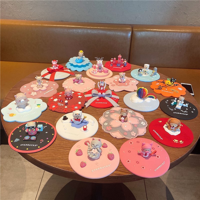 速发可克水杯盖马爱杯杯盖硅胶盖子圆形通用防尘盖杯配件咖啡杯盖