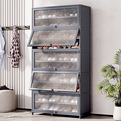 速发鞋门家用楼口入户柜鞋架子带柜门柜道外202爆款新款简易实木