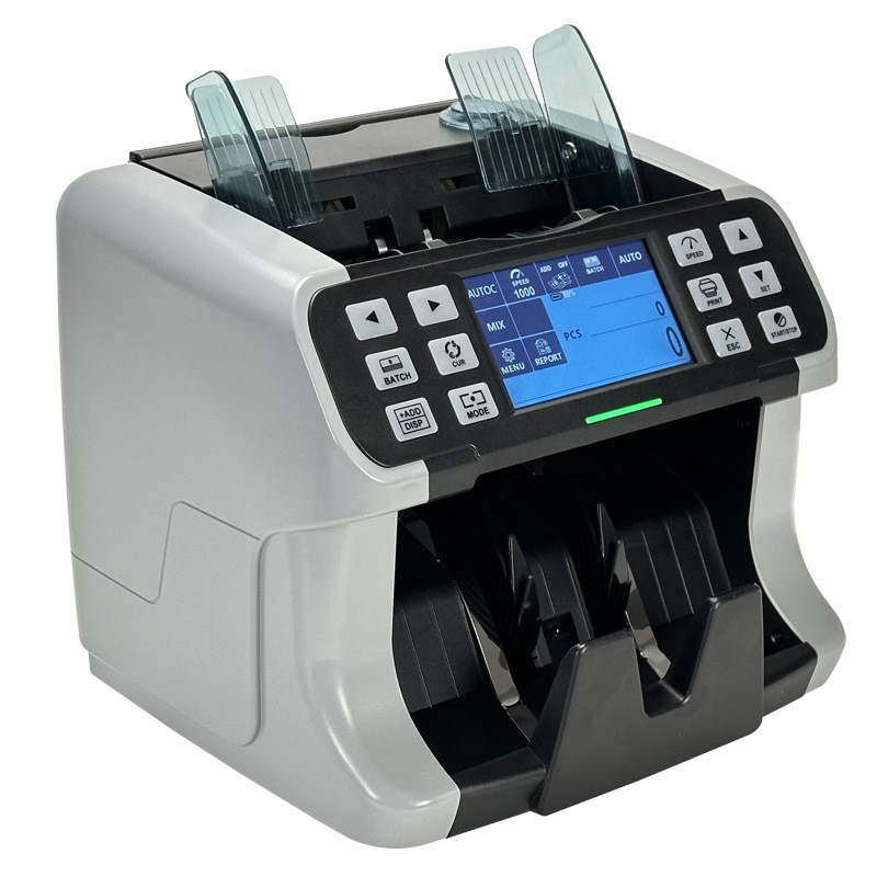 速发充电款触摸屏7币0PC外7点钞机多国合钞机CIS识别验计金额验钞