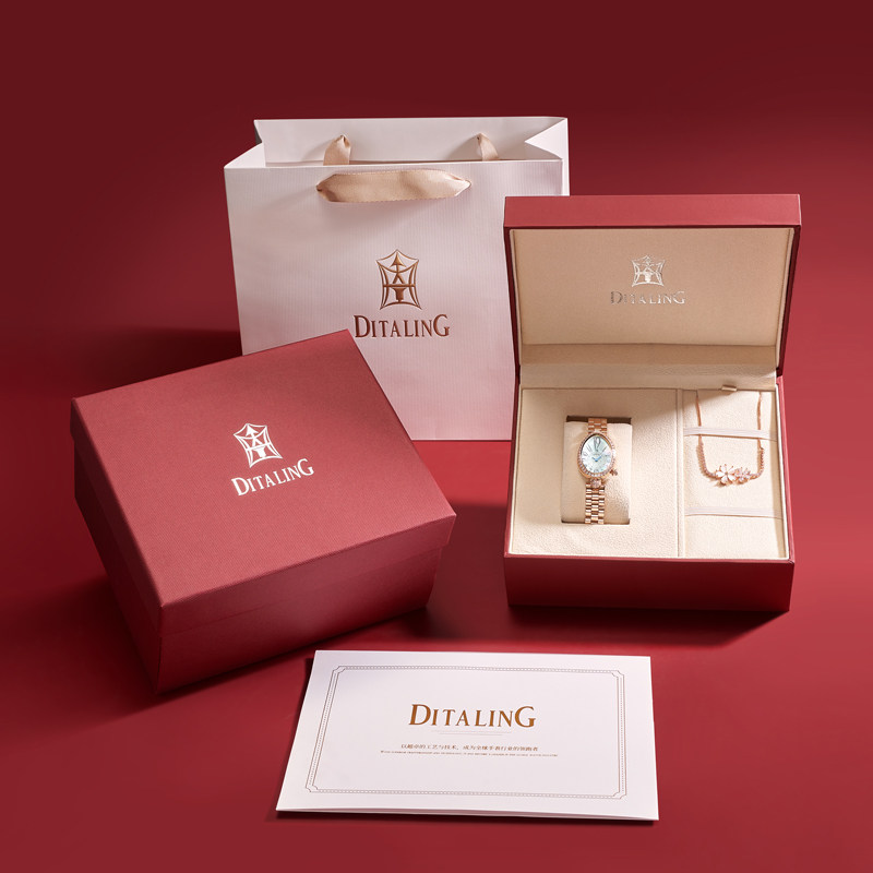 德国ditaling新款皇后手表女石英防水女士小众时尚奢华女表学生