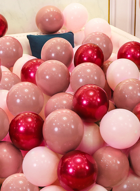 网红结求婚礼女方卧室粉色气球七夕情人节生日派对活动表白用品