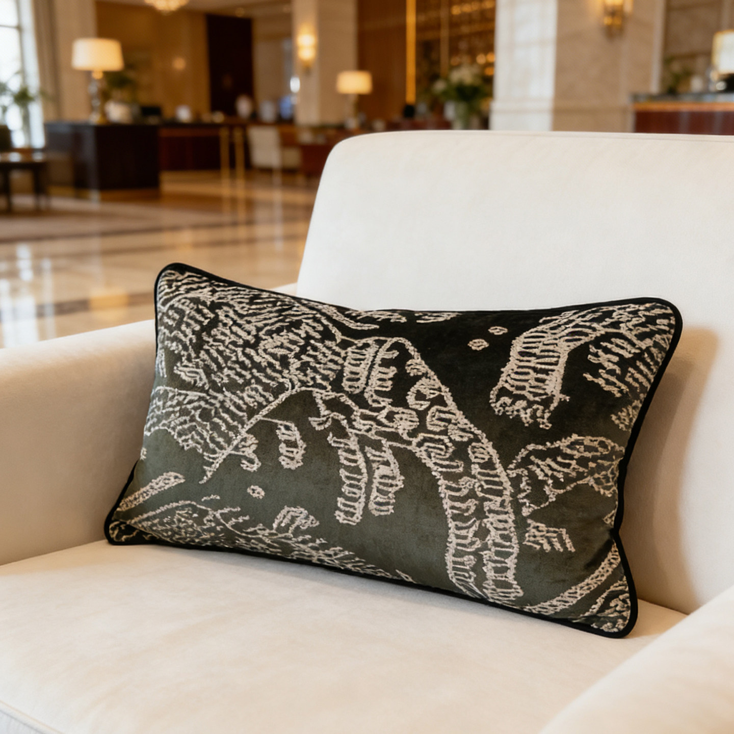 轻奢提花绿色抱枕 酒店大堂沙发靠垫 别墅会所样板房软装床上腰枕,居家布艺,靠垫/抱枕,淘宝优惠券,粉丝福利购,淘宝优惠卷