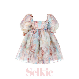 经典 慕夏美人印花泡泡袖 泡芙裙 collection 蓬蓬连衣裙 Selkie