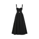 经典 系列 黑色棉质吊带裙 可拆卸裙摆可搭配Selkie Collection