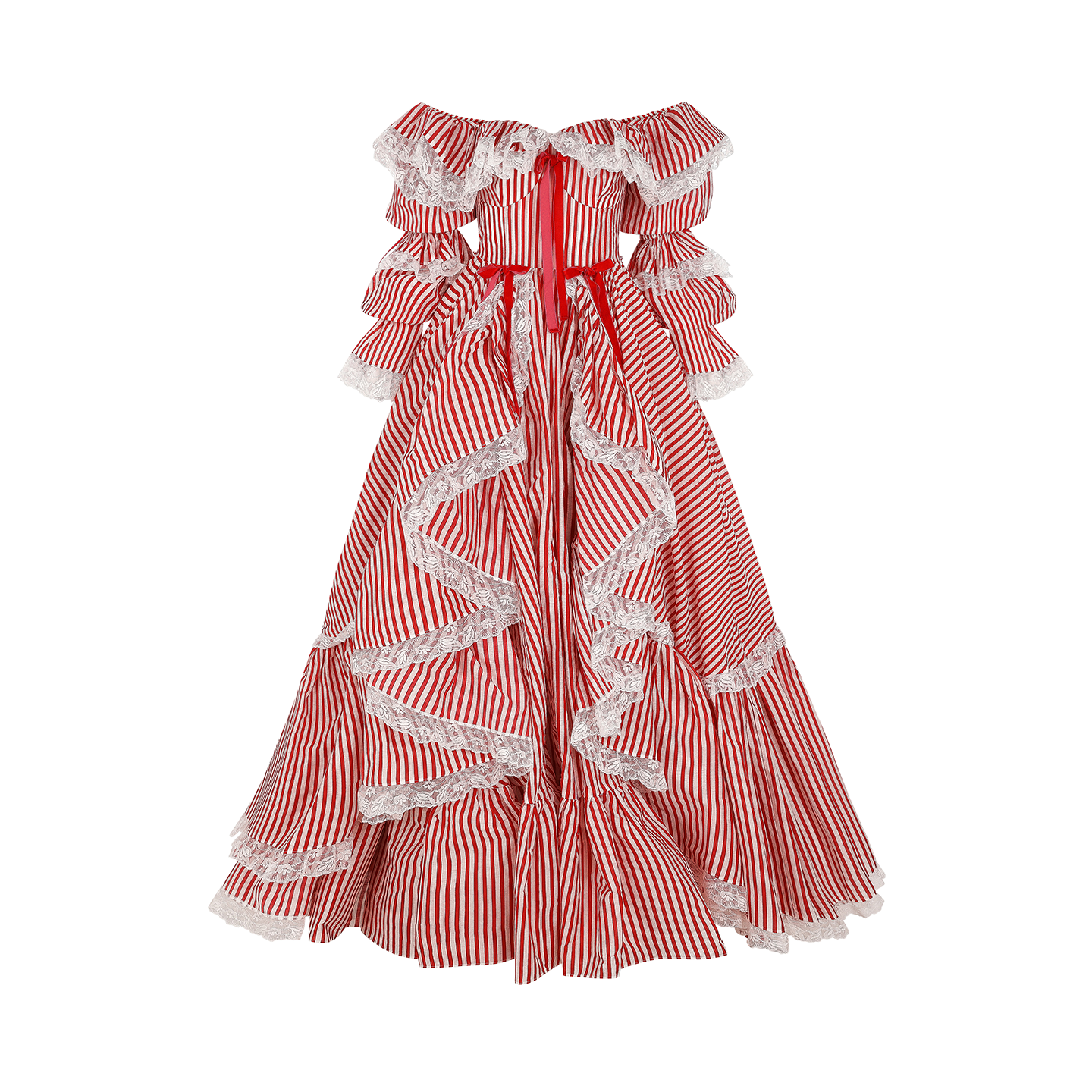 圣诞特辑|糖果人红白竖条纹 长袖礼服裙Selkie Collection