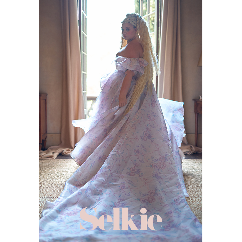 【经典礼服】Selkie collection白底紫罗兰印花 婚纱在逃公主裙