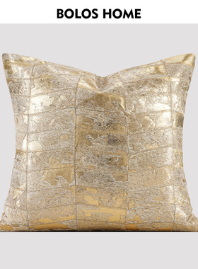 柏洛斯Astrolabe〖流盏〗奢华高级烫金马毛客厅沙发腰靠垫样板间