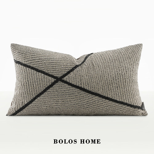 柏洛斯腰枕手工钉珠轻奢风护腰靠