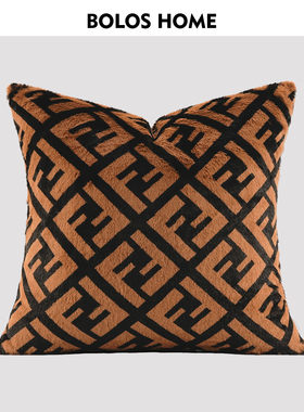 柏洛斯 Labyrinth 高级奢华感双F抱枕客厅沙发靠枕酒店民宿别墅