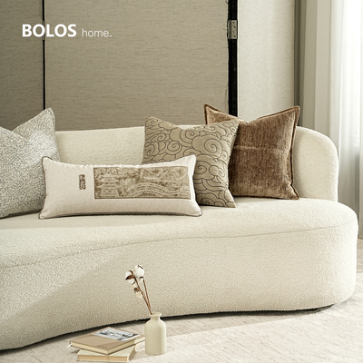 BOLOS HOME『云栖』诧寂风抱枕别墅客厅沙发轻奢高端质感靠背腰枕