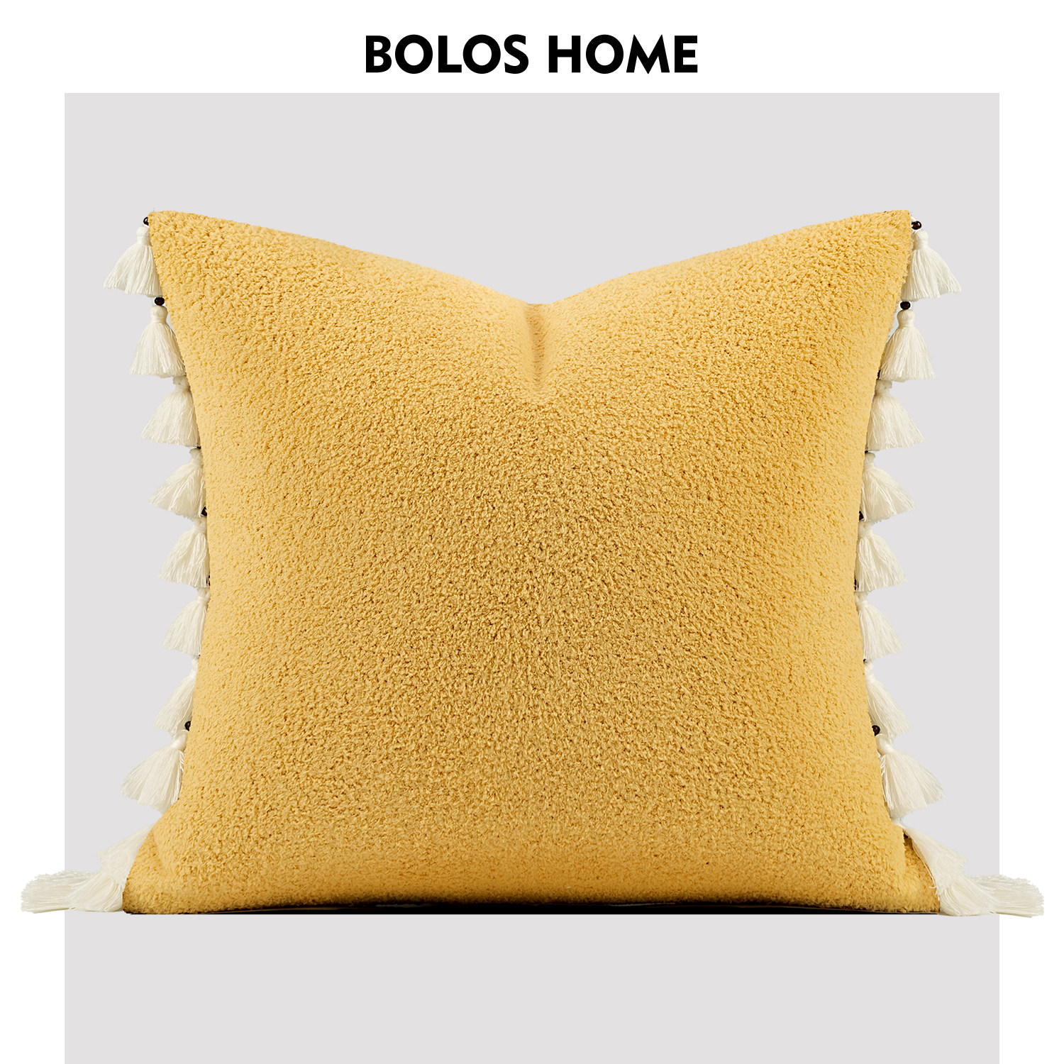 BOLOS HOME复古轻法式黄橙色系抱枕高端民宿简约客厅沙发腰靠枕