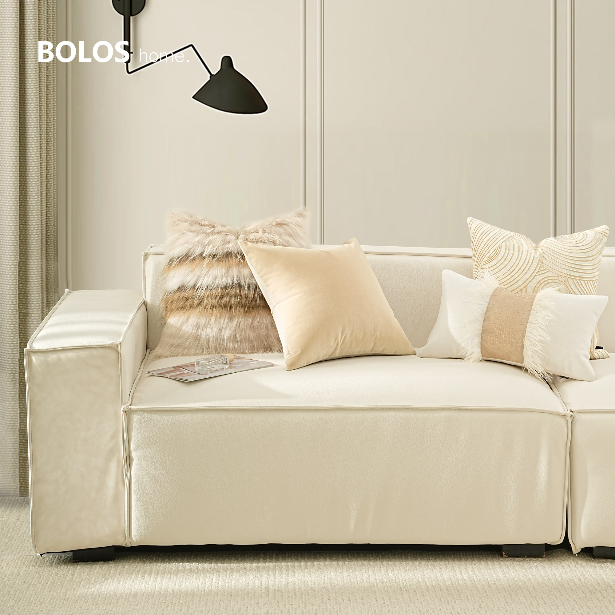 BOLOS HOME 简约轻奢高档别墅酒店咖色系列沙发抱枕高级感榻榻米