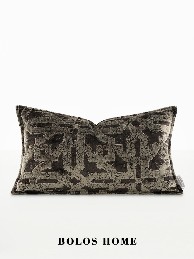 Boros石灰灰房子模型房经典定制客厅沙发腰枕头衬垫套可访问的豪