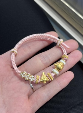 999黄金圣诞树手链足金苹果手绳圣诞节礼物送女友老婆平安夜礼物