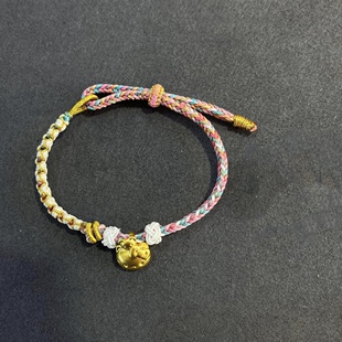 KT猫黄金hello Kitty手链女999足金猫背小熊送女友七夕情人节礼物