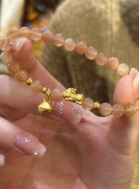 正品黄金999足金招财貔貅宝宝手链转运珠皮丘送女友老婆七夕礼物