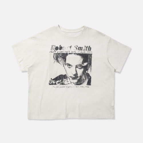 25SS「RobertSmith」棉麻混纺做旧人像印花长短袖T恤
