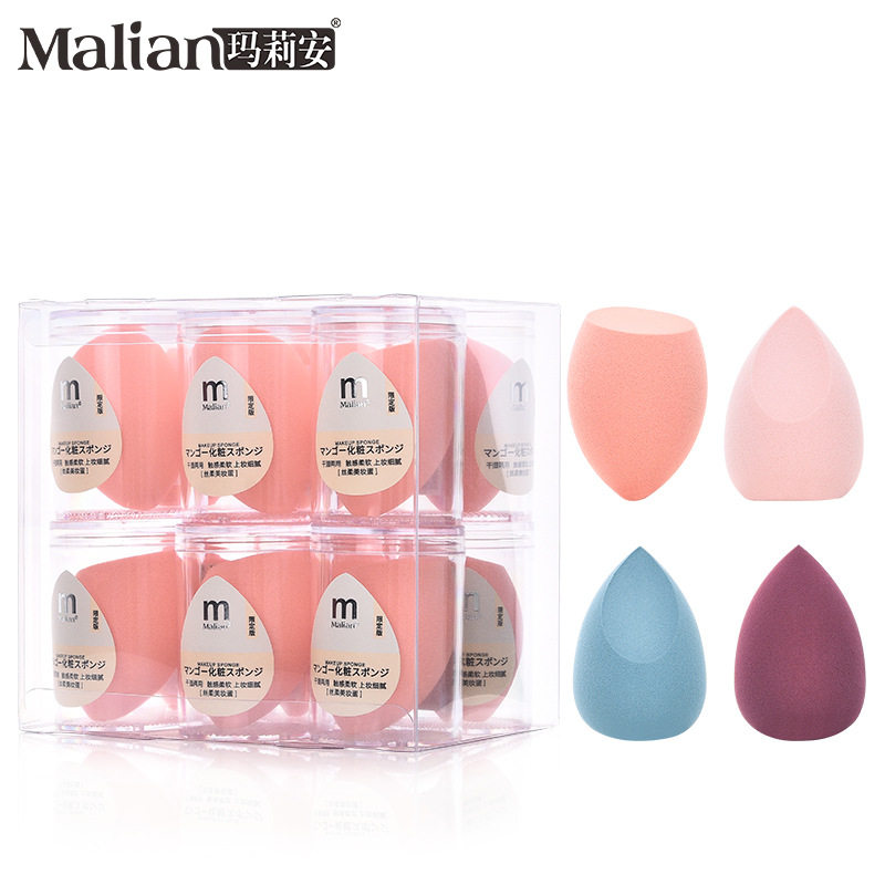 严选玛莉安美妆蛋独立干湿两用亲水性聚氨酯水滴葫芦斜切粉扑3159