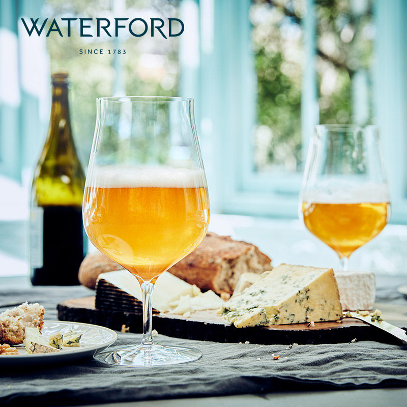 WATERFORD 典雅系列水晶杯啤酒杯对杯高脚杯2件礼盒装