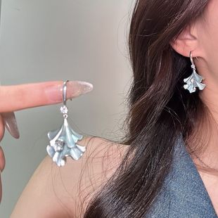 银杏落~银杏叶耳饰女适合夏天的耳环度假风海边耳坠2025新款耳钉