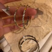 爆款 店主超推 超闪镶钻耳圈2025新款 小众独特耳环女方圆脸耳饰女