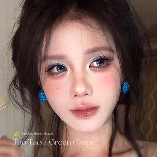 藍(lán)色串珠繡球花朵耳環(huán)女2025新款 高級感獨特耳釘度假風(fēng)無痛耳夾