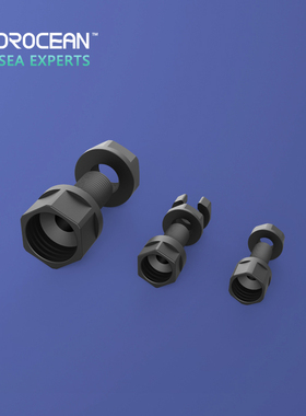 穿线螺栓M8M10M16 空心螺栓防水密封螺丝水下机器人rov 舱壁元件