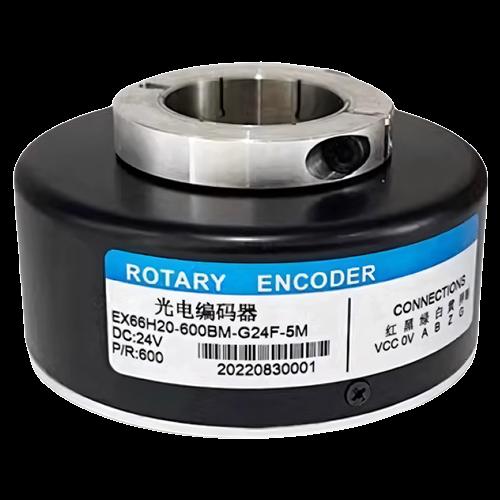 全新空心轴EX66H20-600BM-G24F-5M电梯光电旋转编码器200-300-360