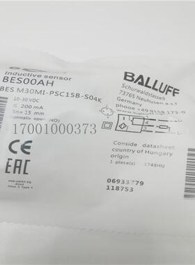 BALLUFF巴鲁夫接近开关 BES00AH BES M30MI-PSC15B-S04K插件式PNP