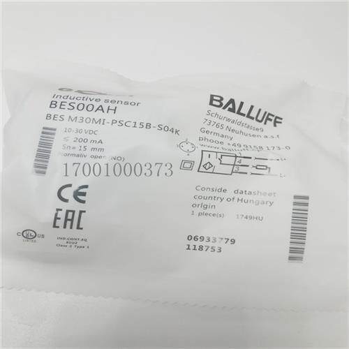 BALLUFF巴鲁夫接近开关 BES00AH BES M30MI-PSC15B-S04K插件式PNP