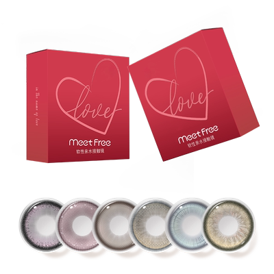 弥氛美瞳半年抛「以爱之名」隐形眼镜近视大直径自然款官网正品