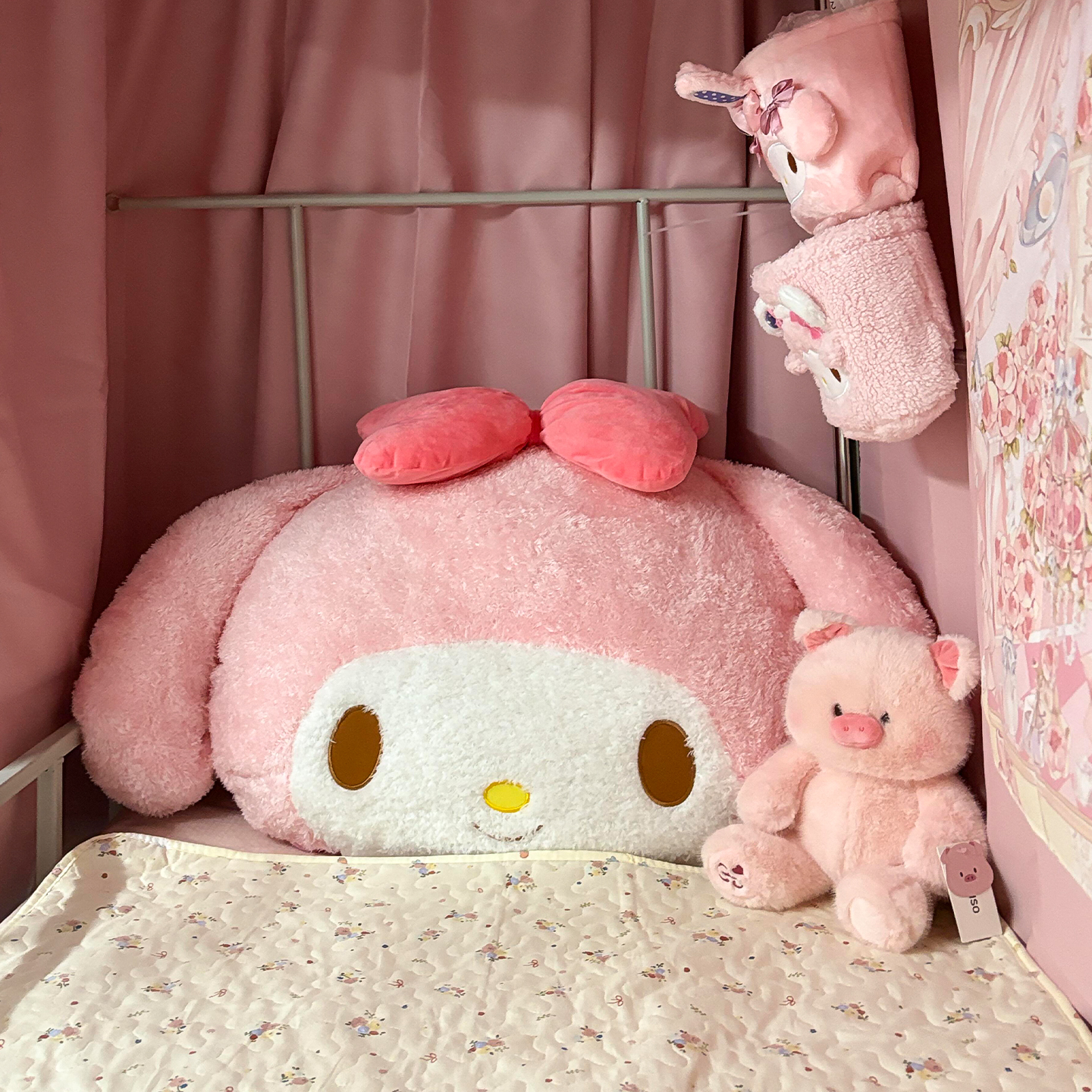 美乐兔宿舍床头靠垫软抱枕单人床腰部支撑大靠背飘窗坐垫2025年新