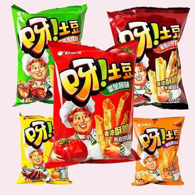 【6袋*40g】好丽友呀土豆薯条蜂蜜黄油番茄味零食休闲食品临期