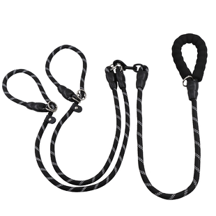 双头狗狗牵引绳一拖二遛狗绳P链p绳多两只狗狗小中大型犬宠物用品