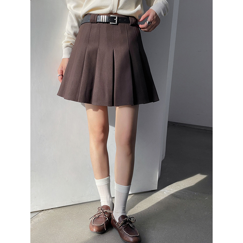 【2025】学院风高腰显瘦a字jk短裙女2025夏季新款韩系半身裙N127B