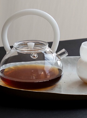 丈山尺树 ins风电陶炉蜡烛炉用可加热耐热玻璃茶壶套装 养生食器