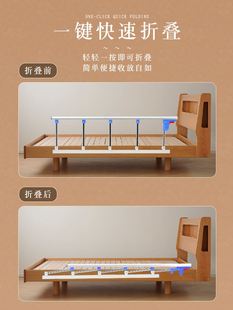 床边扶手栏杆老人床围栏护栏挡板防摔掉床起床起身辅助折叠铝合金