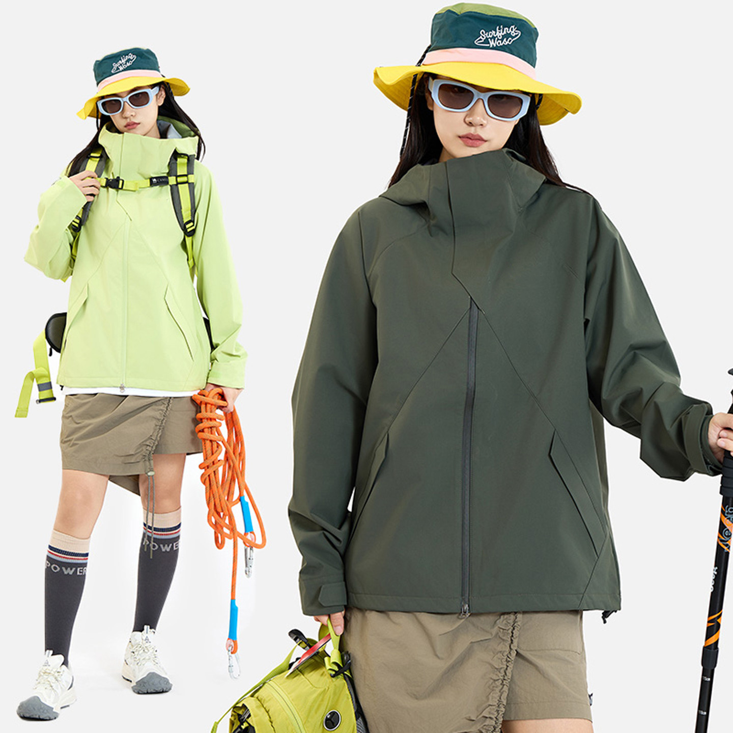 春秋软壳冲锋衣防风防水轻量机能速干户外男女徒步登山服连帽外套