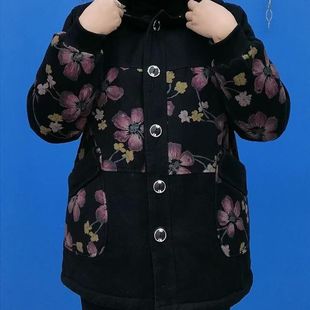 今年秋冬新款连帽休闲宽松大码百搭中老年外套时尚舒适妈妈厚